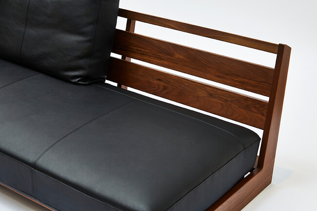 WEBB（ウェッブ）カウチソファ レザー（K705 ブラック） 