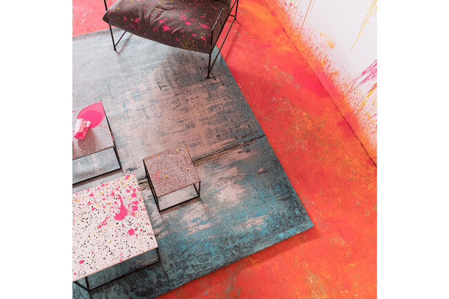 アブストラクトライトブルー 170x240cm カーペット 