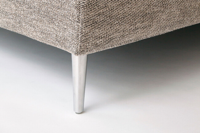 KAI（カイ）3Pソファ（SHEEN-BK）228cm アルミ脚