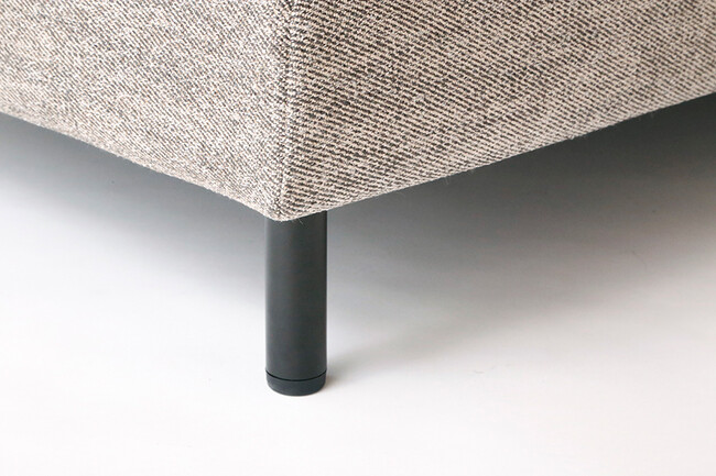 KAI（カイ）3Pソファ（SHEEN-BK）228cm ブラックスチール脚