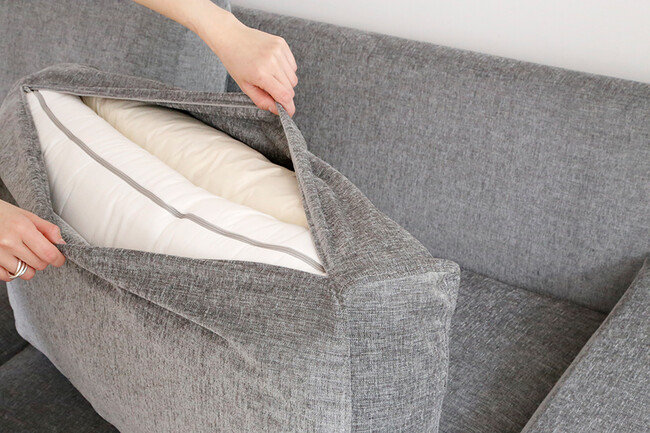 KAI（カイ）3Pソファ（SHEEN-BK）228cm 