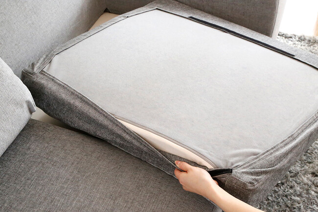 KAI（カイ）3Pソファ（SHEEN-BK）228cm 