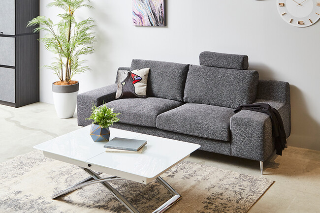 KAI（カイ）3Pソファ（SHEEN-BK）228cm 