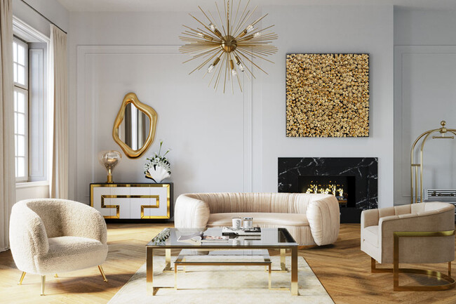 ホログラムゴールド119x76cm ミラー 