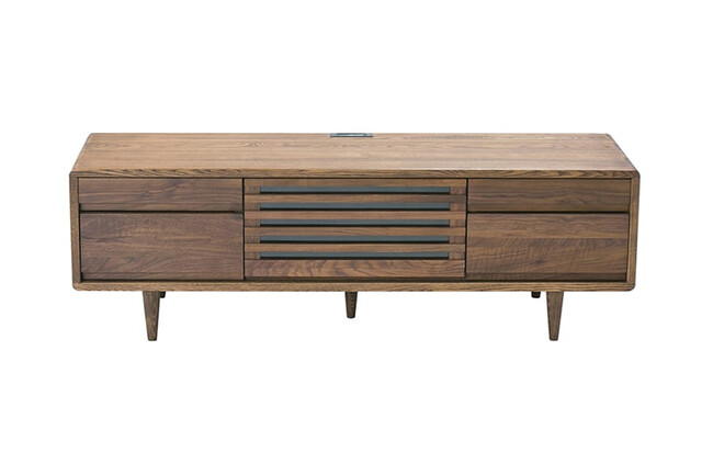 繊細で美しい無垢材のテレビボード（ライト） ダーク