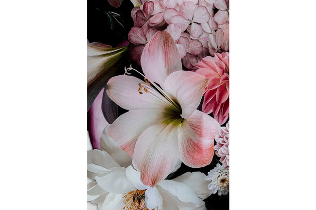 フラワリービューティー 80x120cm ガラスアート 