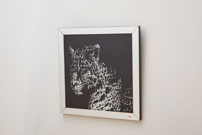 ミラーレオパード アート 