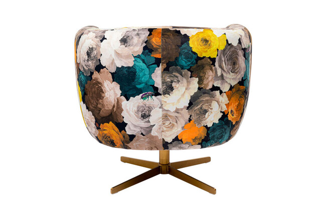 スウィベル ピオニーイエロー チェア 