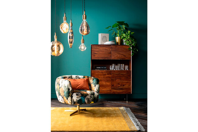 スウィベル ピオニーイエロー チェア 