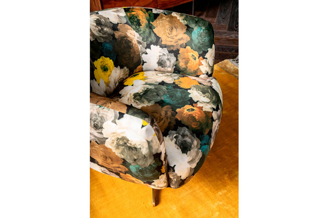 スウィベル ピオニーイエロー チェア 