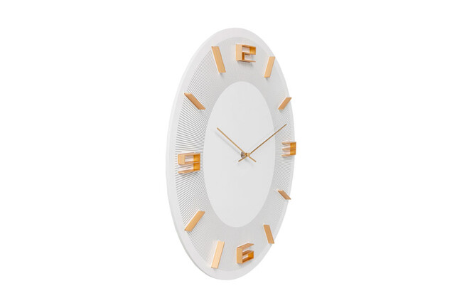 レオナルド ホワイト/ゴールド ウォールクロック 