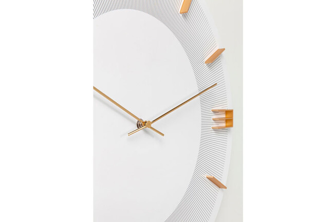 レオナルド ホワイト/ゴールド ウォールクロック 