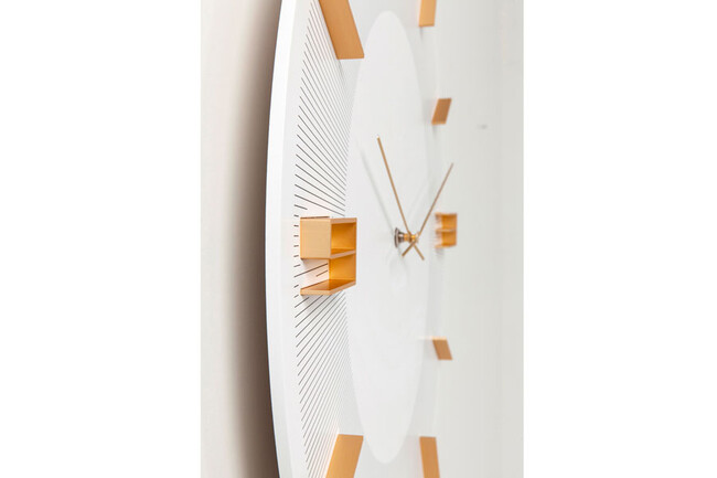 レオナルド ホワイト/ゴールド ウォールクロック 