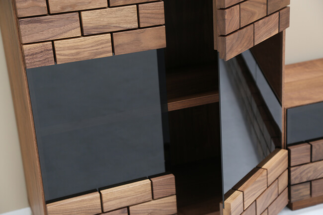 レンガ風80キャビネット 