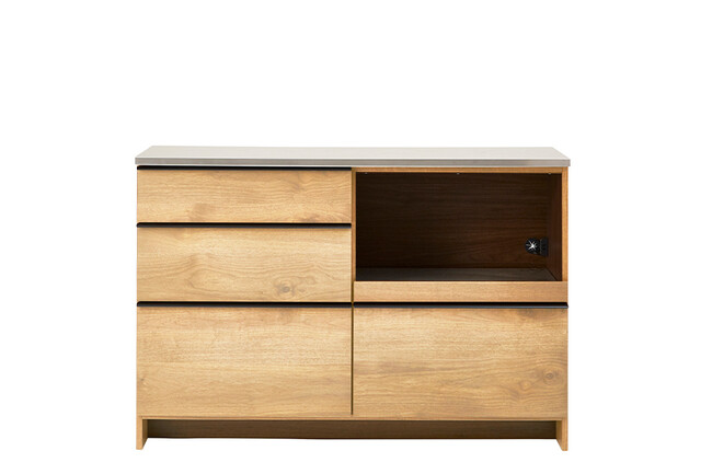 ステンレス天板を活かしたカウンター 