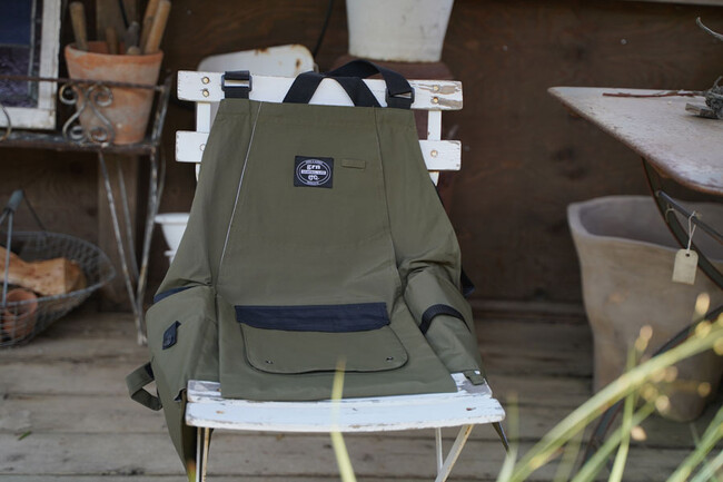 ガーデンワーク エプロン オリーブ色 