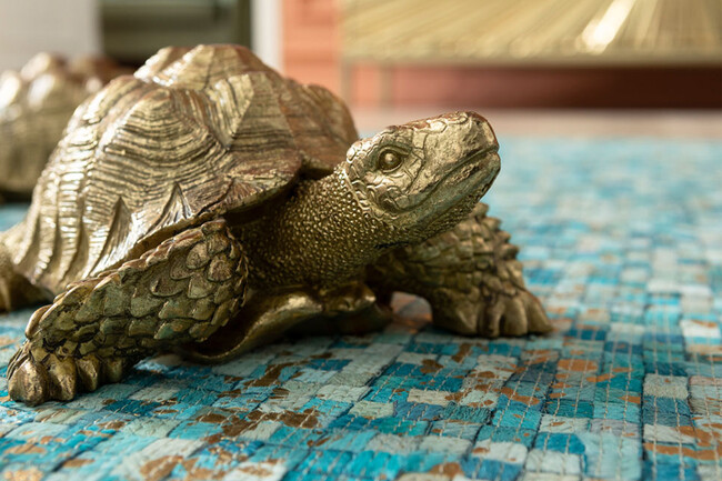 ゴールドタートルスモール　デコフィギア 