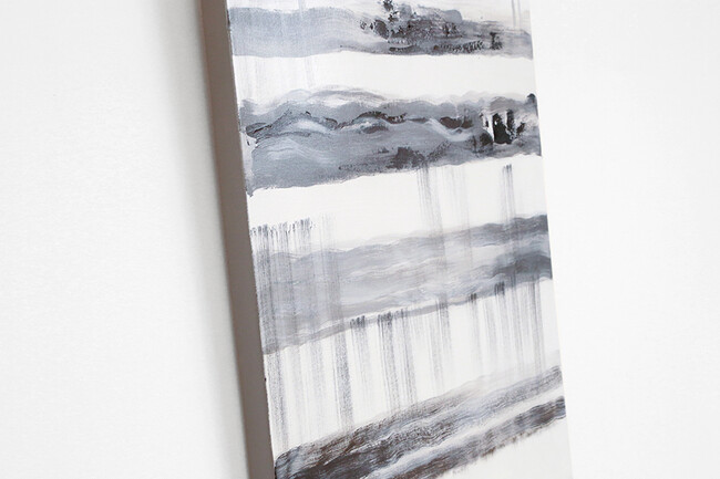 ボーダーブラックホワイト 80×100cm 