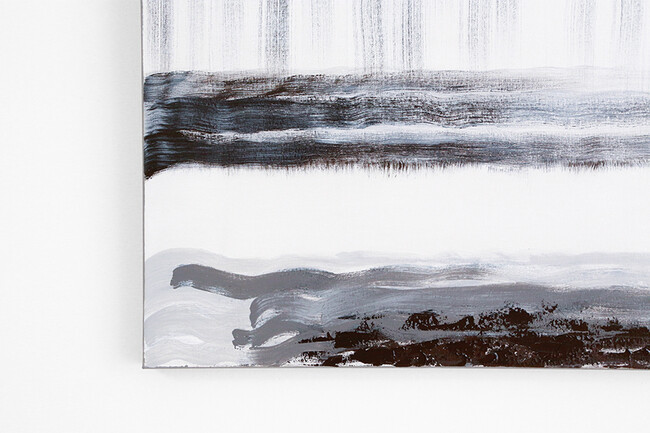 ボーダーブラックホワイト 80×100cm 