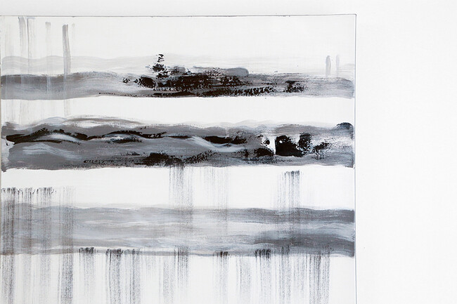 ボーダーブラックホワイト 80×100cm 