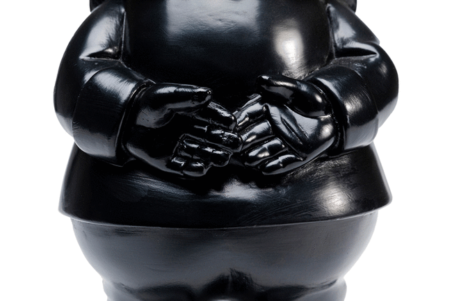 ノームスタンディング ブラックゴールド デコフィギア 