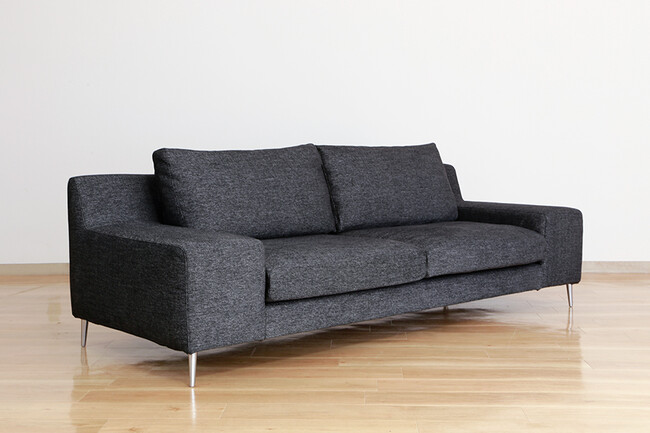 KAI（カイ）3Pソファ（SHEEN-BK）208cm 