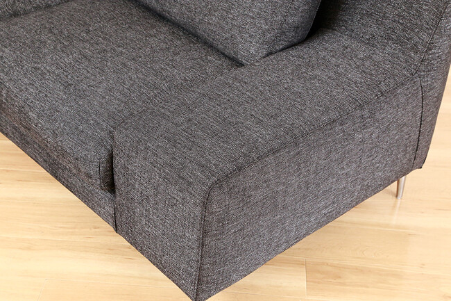 KAI（カイ）3Pソファ（SHEEN-BK）208cm 