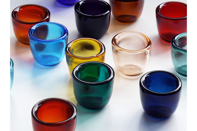 HAND-BLOWN GLASS TEA LIGHT（Almond Shell） * 