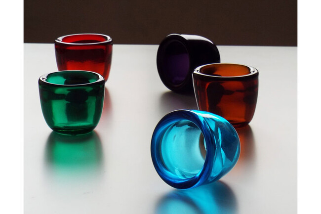 HAND-BLOWN GLASS TEA LIGHT（Almond Shell） * 