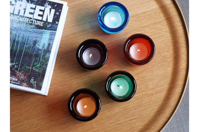 HAND-BLOWN GLASS TEA LIGHT（Almond Shell） * 