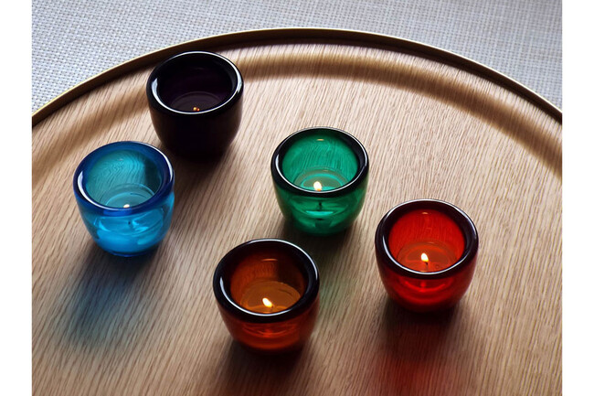 HAND-BLOWN GLASS TEA LIGHT（Almond Shell） * 