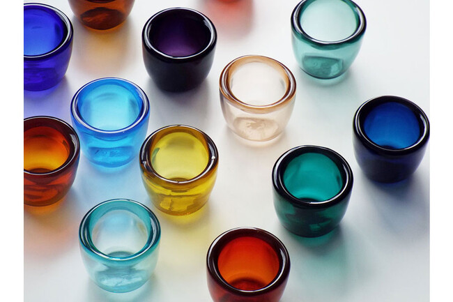 HAND-BLOWN GLASS TEA LIGHT（Almond Shell） * 