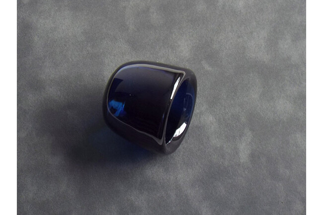 HAND-BLOWN GLASS TEA LIGHT（Mineral Blue） * 