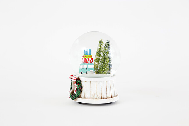 BUS CARRYING GIFT BOX SNOW GLOBE スノードーム * 