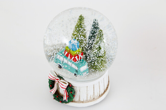 BUS CARRYING GIFT BOX SNOW GLOBE スノードーム * 