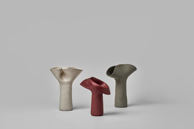 【新仕様】Lapel （ラペル）フラワーベース S beige（2クリップ） * 