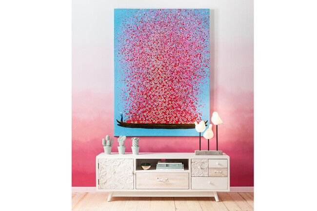 フラワーボート160x120cm タッチドピクチャー 