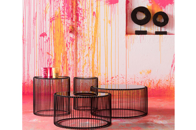 ワイヤーブラック(2/Set) サイドテーブル 