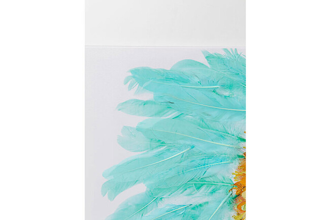 ヘッドドレスドッグ80×80cm キャンバスピクチャー 