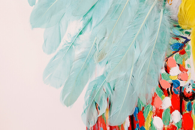 ヘッドドレスドッグ80×80cm キャンバスピクチャー 