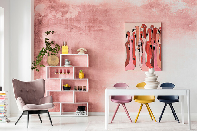 フラミンゴミーティング120x90cm タッチドピクチャー 