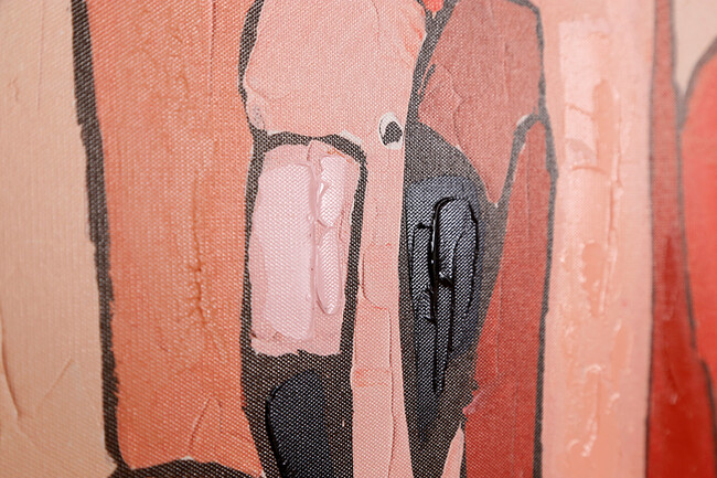 フラミンゴミーティング120x90cm タッチドピクチャー 