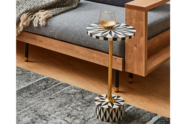 ドメロ スター ブラウン ホワイト O25cm サイドテーブル 