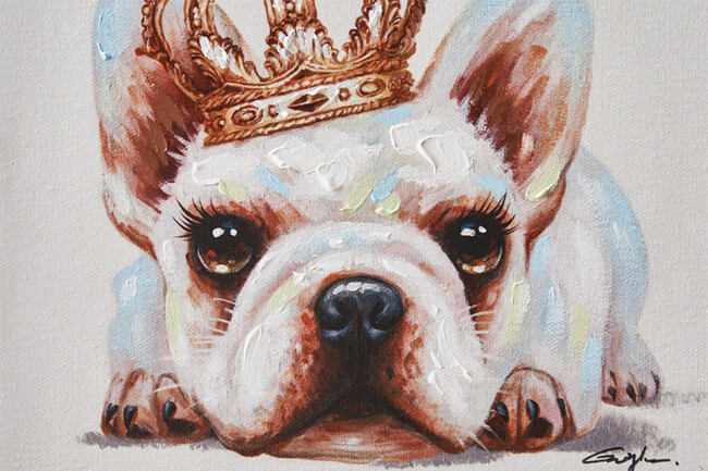 ドッグウィズクラウンA 30×30cm 