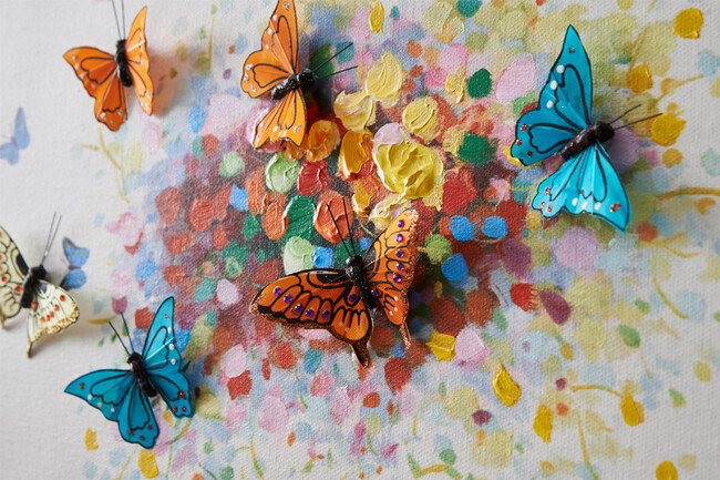 エレファント＆バタフライ 50×50cm 