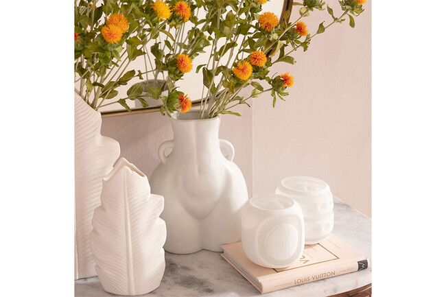 ドナ ホワイト フラワーベース 