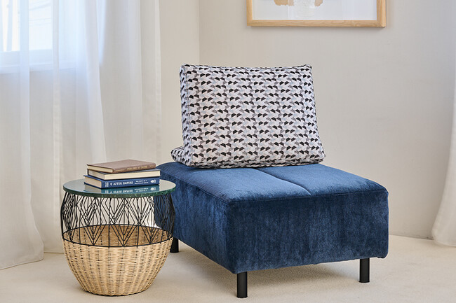 NESSO（ネッソ）オットマン ＋ クッションレスト（本体：ES01） NSO-19N-BK(ES01) + NSO-55Ｎ(ES02)