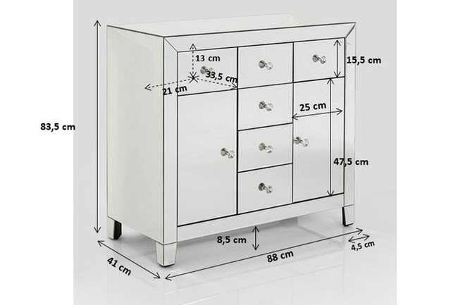 ラグジュアリー（2Doors 6Drawers） キャビネット/サイドボード 