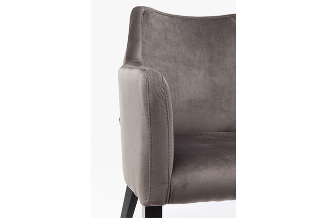 ブラック モードベルベットグレー　アームチェア 