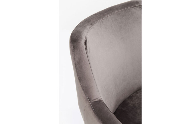 ブラック モードベルベットグレー　アームチェア 